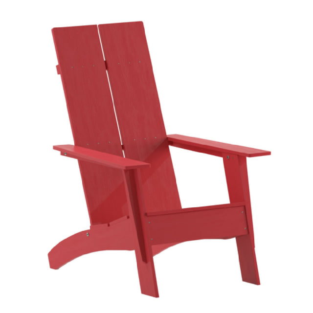 Flash Furniture JJ-C14509-RED-GG Sawyer Modern Adirondack Chair All-weather Poly Resin Wood