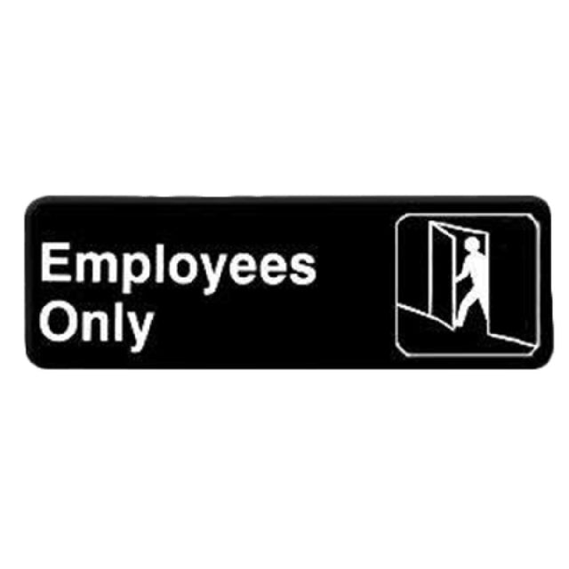 Thunder Group PLIS9304BK Information Symbol Sign 9" X 3" "Employee Only"