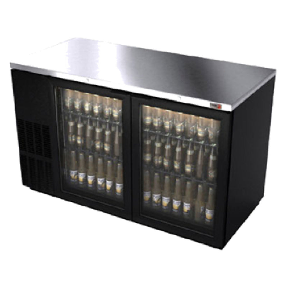 Fagor Refrigeration FBB-59G-N 19072179 Refrigerated Back Bar Cooler (2) Glass Doors With Black Frame