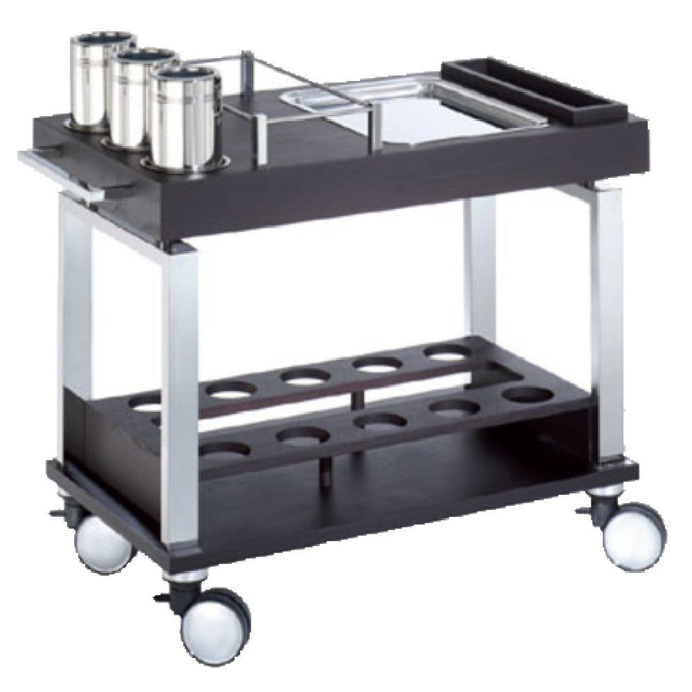 Paderno 58791-30 Wine & Liqueur Trolley 86 Lb. Capacity 47-1/4" X 23" X 35-7/8"