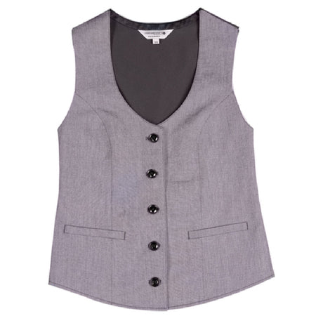 Chef Works VNN02WLTG3XL Women's Bridge Vest V-neck Half Lined