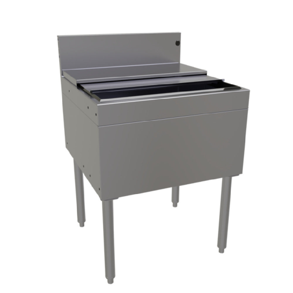 Glastender IBB-24-CP10 Underbar Ice Bin With 10-circuit Cold Plate 24"W X 24"D