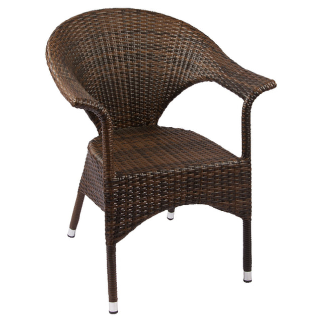 JMC Furniture LEON ARMCHAIR Leon Armchair Outdoor Use Synthetic Espresso Weave Seat And Back