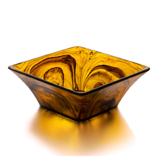 Bon Chef 59036-UMBER Square Resin Bowl 10.5" X 10.5" X 4.25" 3 Qt. Capacity