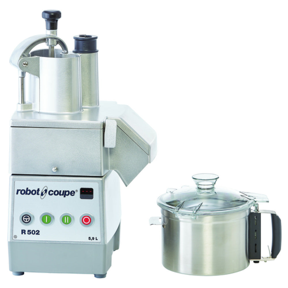 Robot Coupe R502 Combination Food Processor 5.9 Liter Stainless Steel Bowl With Handle