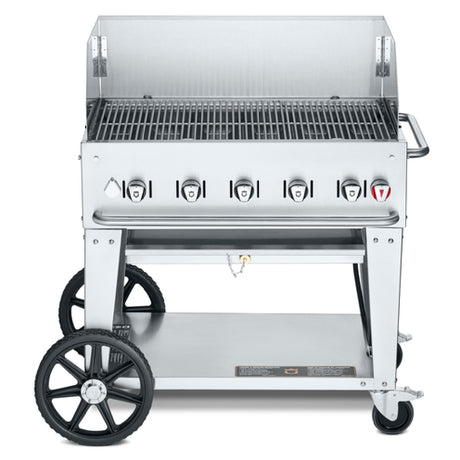 Crown Verity CV-MCB-36WGP-NG Mobile Outdoor Charbroiler Natural Gas 34" X 21" Grill Area