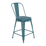 Flash Furniture ET-3534-24-KB-PL1C-GG Carly Bar Stool 500 Lb. Weight Capacity