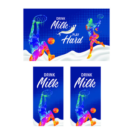 Hubert 70435 - Magnetic Side Panels, "Drink Milk, Play Hard"