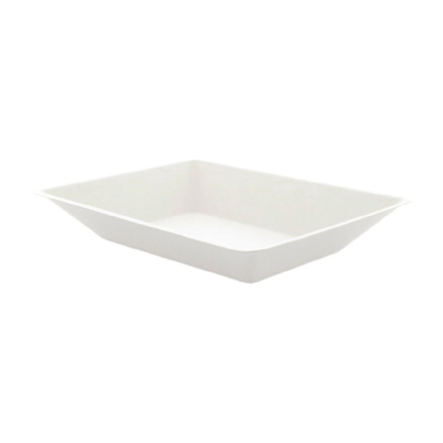 PacknWood 210ECOD1712F - Eco-Design Sugarcane Plate (No Added PFAs), 15oz, 6.6" X 5.1" X 1.1"