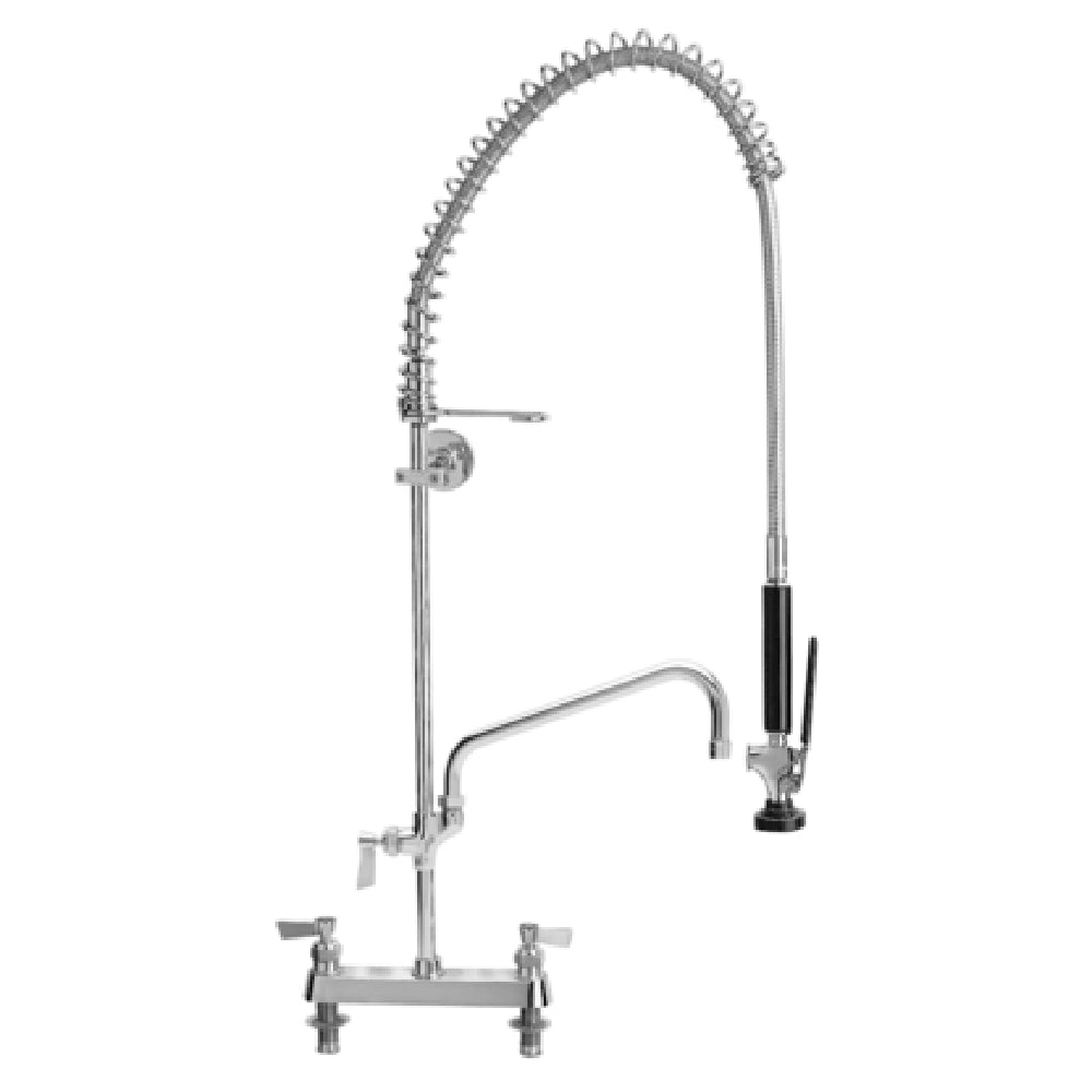 Fisher 34223 Pre-Rinse Unit 8" OC Deck Mount With Spring Action Flexible Gooseneck