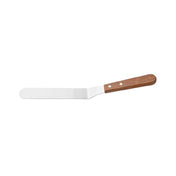 CAC China TNRW-7SP Spatula 6-1/2"L Stainless Steel With Wood Handle Offset