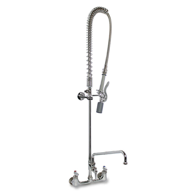 T&S Brass B-0133-12CRBJST EasyInstall Pre-Rinse Unit 8" Wall Mount Add On Faucet 12" Swivel Nozzle