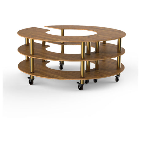 Steelite MGCMSA03BBXW Mogogo Buffet Solutions Modular Serving Station 3-tier 81-1/2" Dia. X 35"H