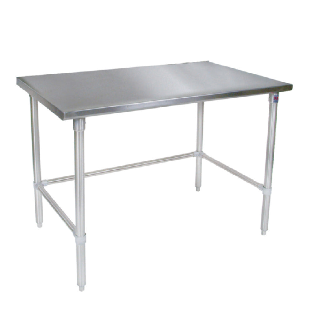 John Boos ST6-2496GBK-X Work Table 96"W X 24"D 16/300 Stainless Steel Flat Top