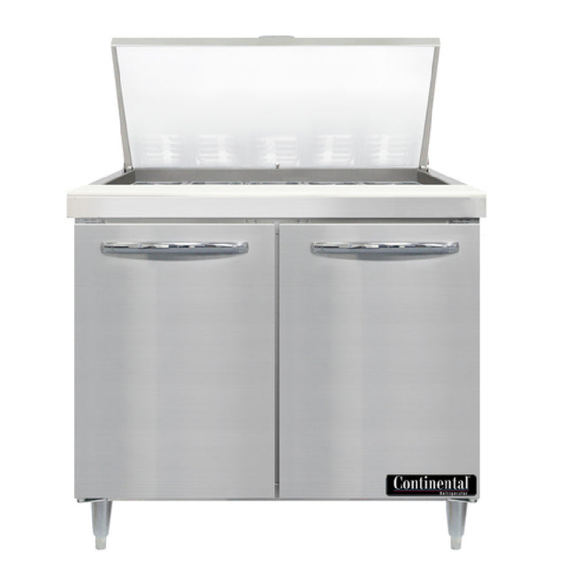 Continental Refrigerator D36N15M Designer Line Mighty Top Sandwich Unit 36"W Two-section