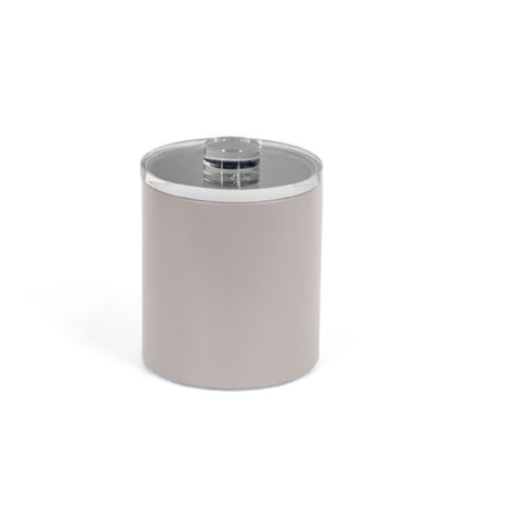 FOH RIB064BEL21 2qt Round London Ice Bucket Stone With Acrylic Lid Includes One RIB014BEL21-BTM 2qt London Ice Bucket Base Stone