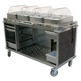 Cadco CBC-HHHH-L3-4 MobileServ® Mobile Hot Buffet Cart (4) Hot Full Size Buffet Servers