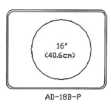 Atlas Metal AD-18B Adapter Plate With (1) 16-1/2" Dia. Inset Hole Stainless Steel Construction