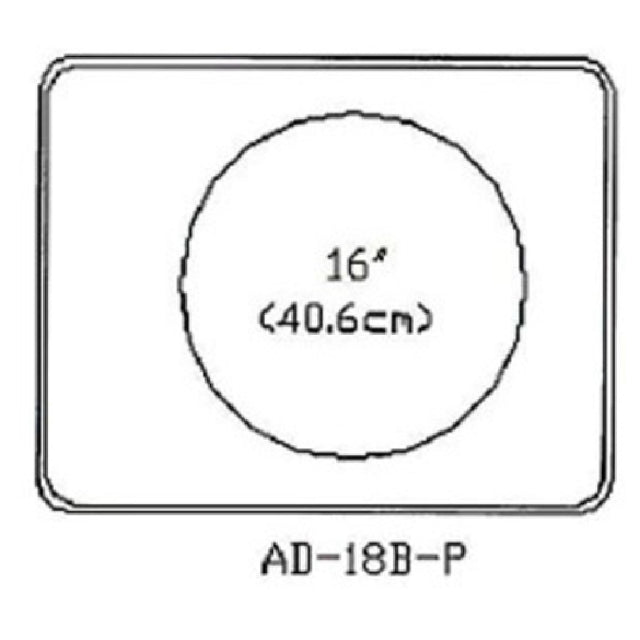 Atlas Metal AD-18B Adapter Plate With (1) 16-1/2" Dia. Inset Hole Stainless Steel Construction