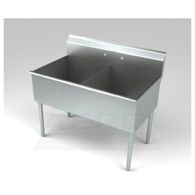 AERO Manufacturing XS2-2118 Delux™ Sink Two Compartment 21" W X 18" L-R Bowl Dimensions