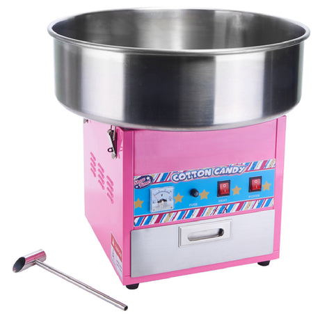 Winco CCM-28 Showtime Cotton Candy Machine Makes (120) Cones Per Hour Includes: 20-1/2" Dia. Stainless Steel Bowl With Locking Safety Clips