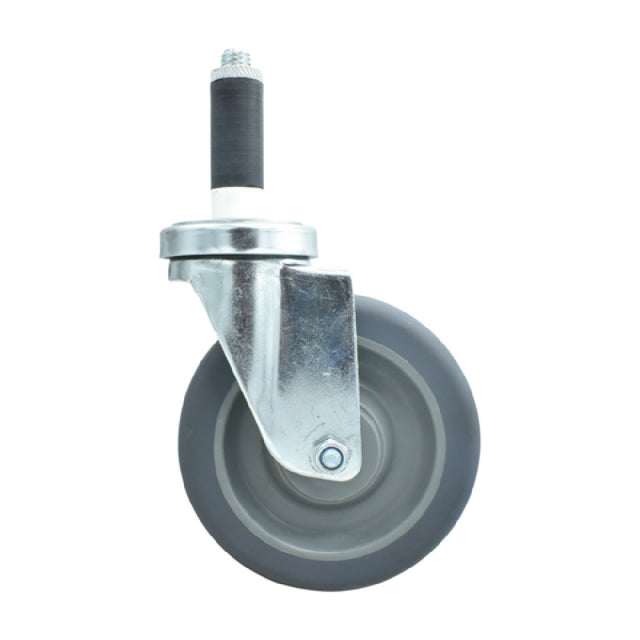 BK Resources 5SBR-1RA-GR - Swivel Caster, 1" Expanding Stem, 5" Gray Rubber Wheel