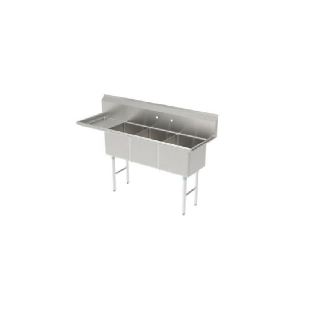 GSW USA SH18243L Sink Three Compartment 75-3/8"W X 30"D X 45"H