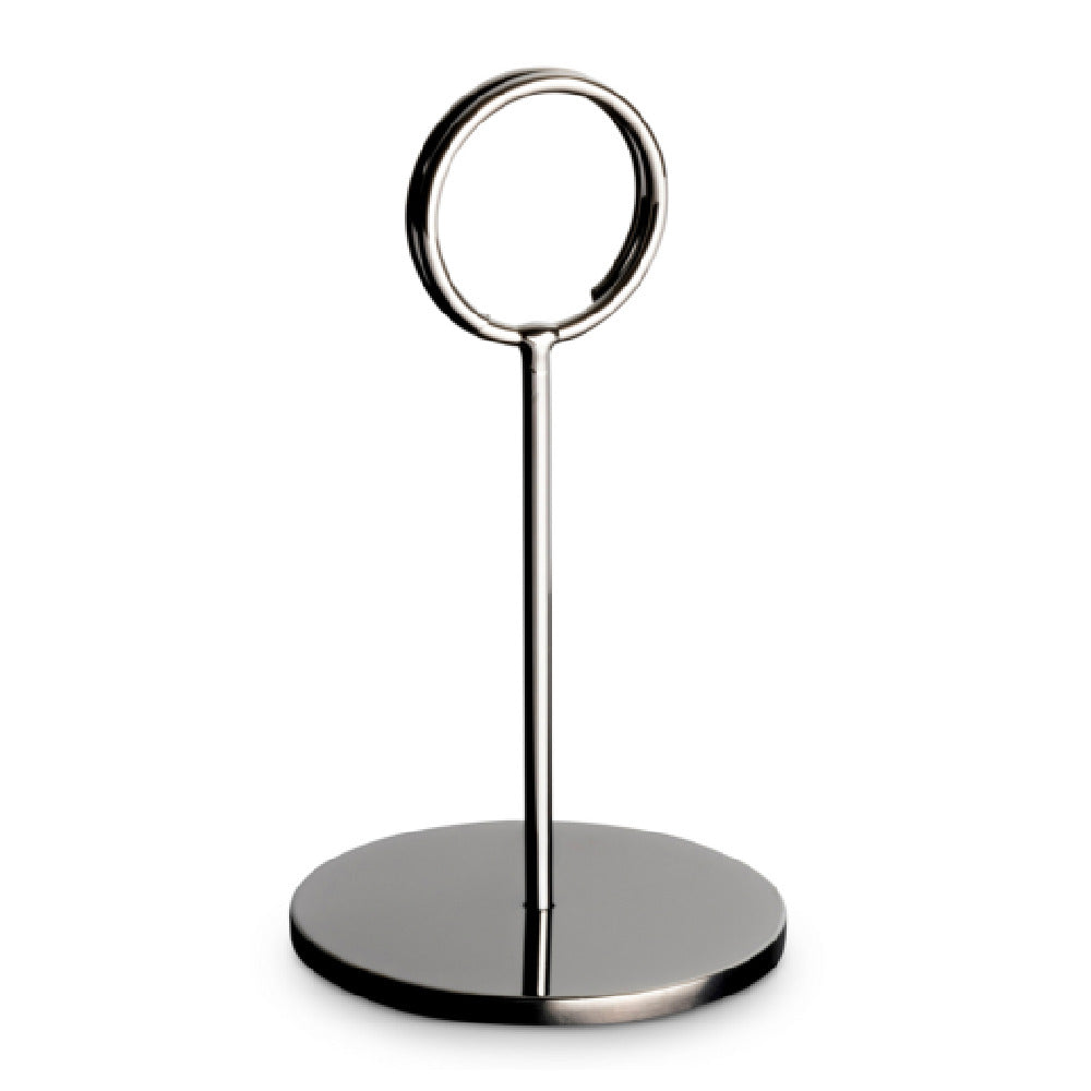 Bon Chef 61410-B - Table Card/Sign Stand, Black Pvd Stainless Steel, Spiral Loop Clip