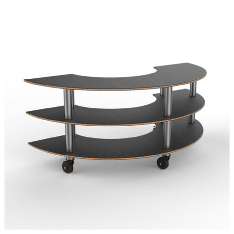 Steelite MGCMSX01MSXH - Modular Creative Curved Unit Marble Brushed Stainless Steel