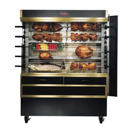 Hickory Industries Inc. N/45WDG Gas Rotisserie Oven 9-spits In 2 Side-by-side Rows