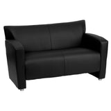 Flash Furniture 222-2-BK-GG Hercules Majesty Series Reception Loveseat 51"W X 30"D X 31-1/4"H