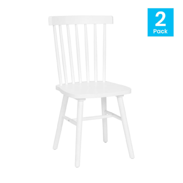 Flash Furniture ZH-8101WR-WH-2-GG Ingrid Dining Chair 600 Lb. Weight Capacity