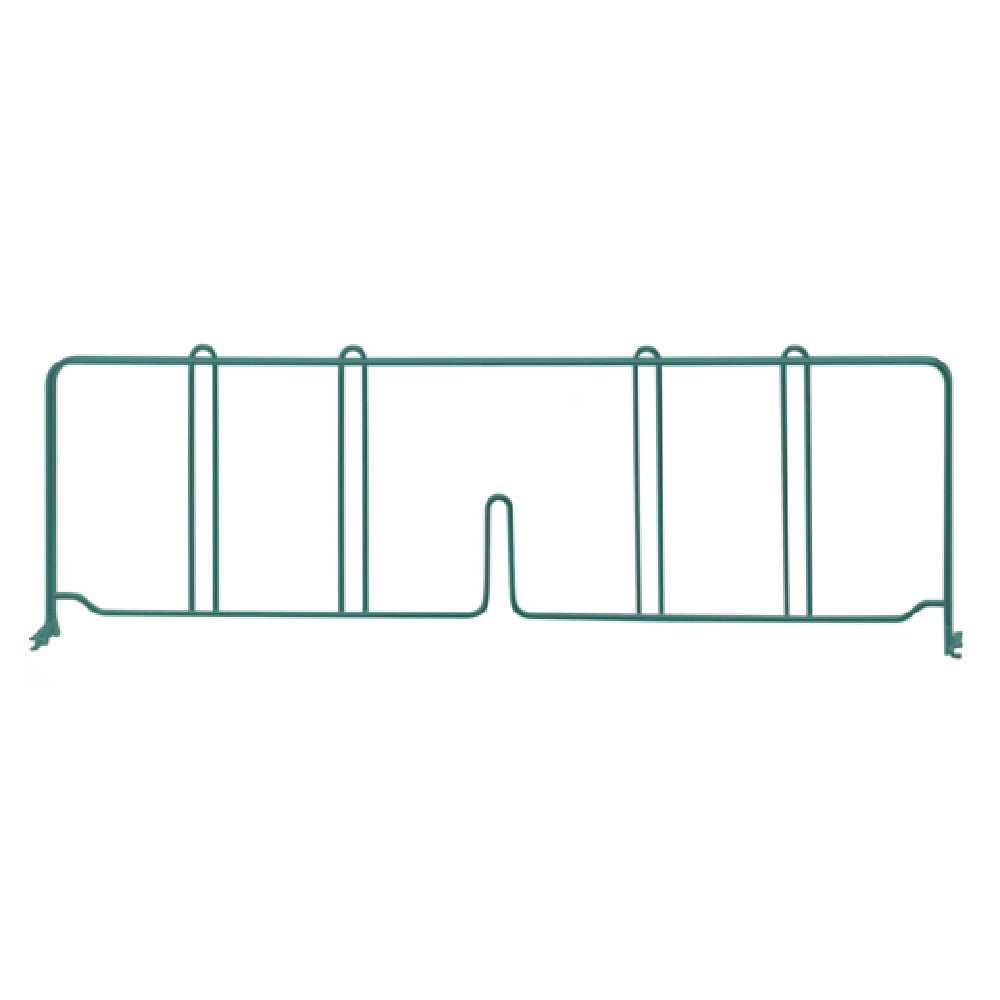 Quantum DIV21P Wire Shelf Divider 21"D X 8"H Green Epoxy Antimicrobial Finish