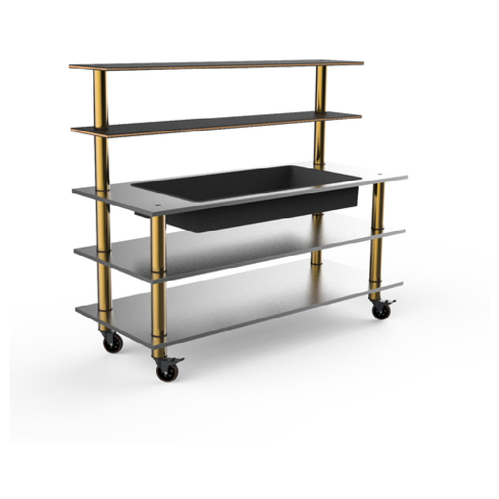 Steelite MGCMLC03MBXW Mogogo Buffet Solutions Modular Pro Back Bar 5-tier 71" X 29-1/2" X 60-1/2"