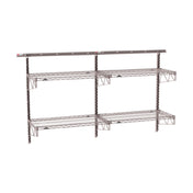 Metro SW-1872K4-45-2TIER - SmartWall Wall Shelving Kit, Double-wide, Two-tier