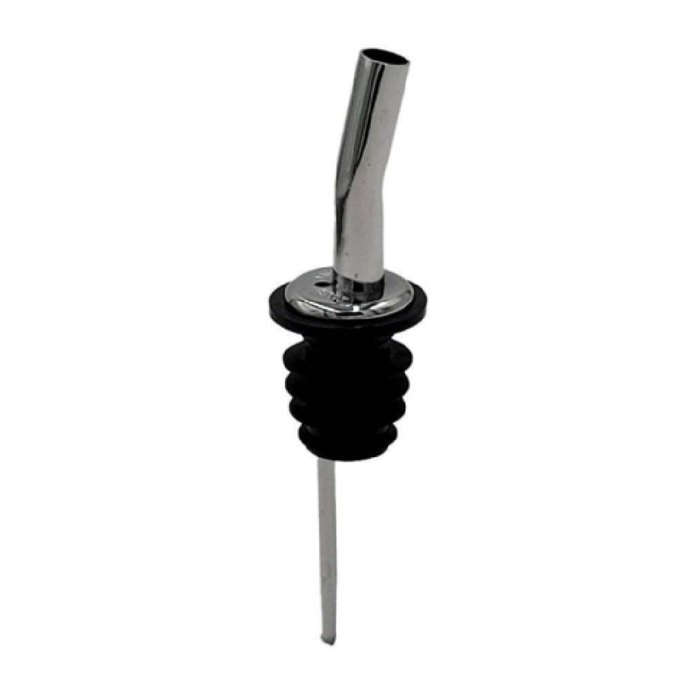 Spill-Stop 222-50 - Chrome Prime Flo Pourer With Poly-Kork, 4.75"L, Medium Speed Pourer