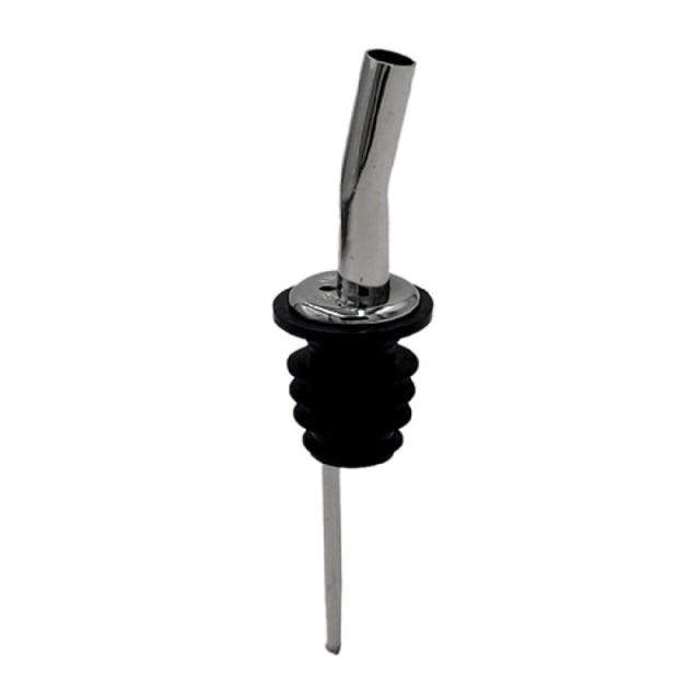 Spill-Stop 222-50 - Chrome Prime Flo Pourer With Poly-Kork, 4.75"L, Medium Speed Pourer