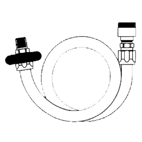 Fisher 5008-0002 Replacement Pot Filler Hose 72" X 3/4" Includes #14052 Bumper