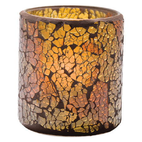 Hollowick 6351G Crackle™ Votive Lamp 3-1/4"H X 3" Dia. Glass