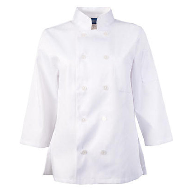 KNG 1871S Kng Sm Ladies Chef Coat White 3/4 Sleeve