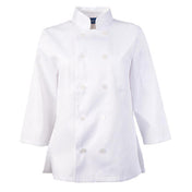 KNG 1871XL Kng Xl Ladies Chef Coat White 3/4 Sleeve