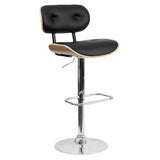 Flash Furniture SD-2228-BEECH-GG Bentwood Swivel Bar Stool Adjustable Height Contemporary Style