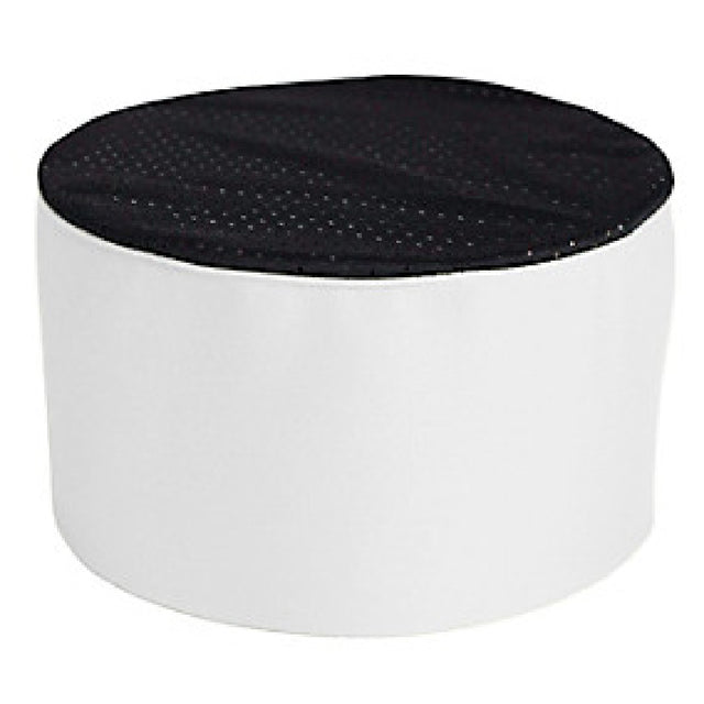 KNG 1880WHBK Kng Chef Hat Skull Cap Mesh White