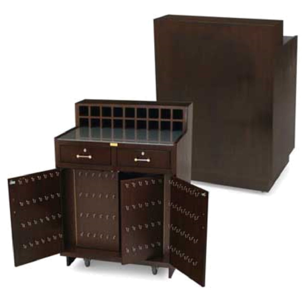 Forbes Industries 5933 Host/Valet Station 34-1/2"W X 26"D X 48-1/2"H Wood Veneer Cabinet