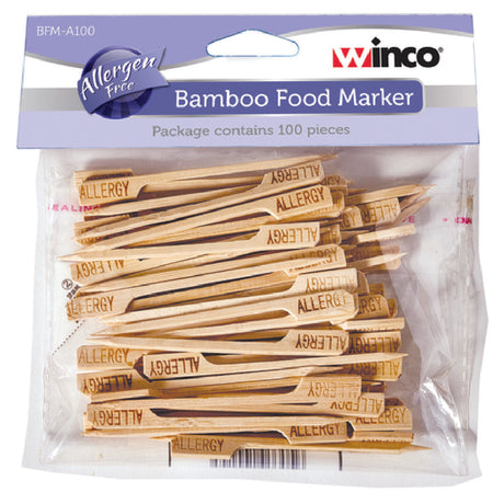 Winco BFM-A100 Food Marker 3-1/2" Long OA Allergen Free