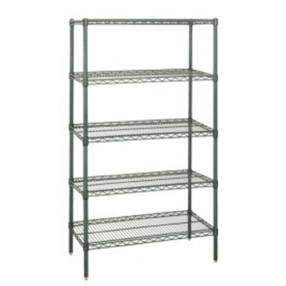 Quantum WR86-2460P-5 Wire Shelving Starter Kit 60"W X 24"D X 86"H 600 800 Lb. Capacity