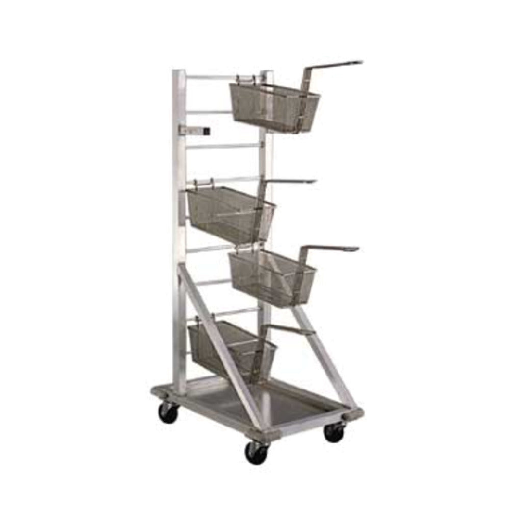 New Age Industrial 1210 Fry Basket Rack 18"W X 27"L X 52-1/2"H Accommodates Approximately 18 Fry Baskets