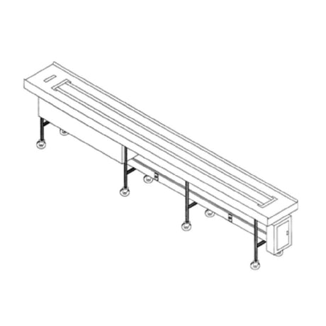 Dinex DXIESB10 Tray Make-Up Conveyor Dual 1/2" Dia. Urethane Band Belts 10' Section