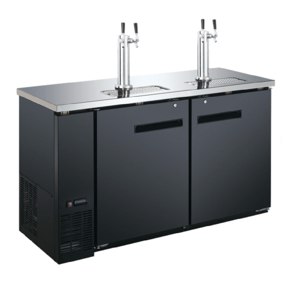 Admiral Craft USBD-6024/2 U-STAR Draft Beer Cooler/Dispenser 60-3/4"W X 24-1/2"D X 51-1/2"H (including Tap Tower)