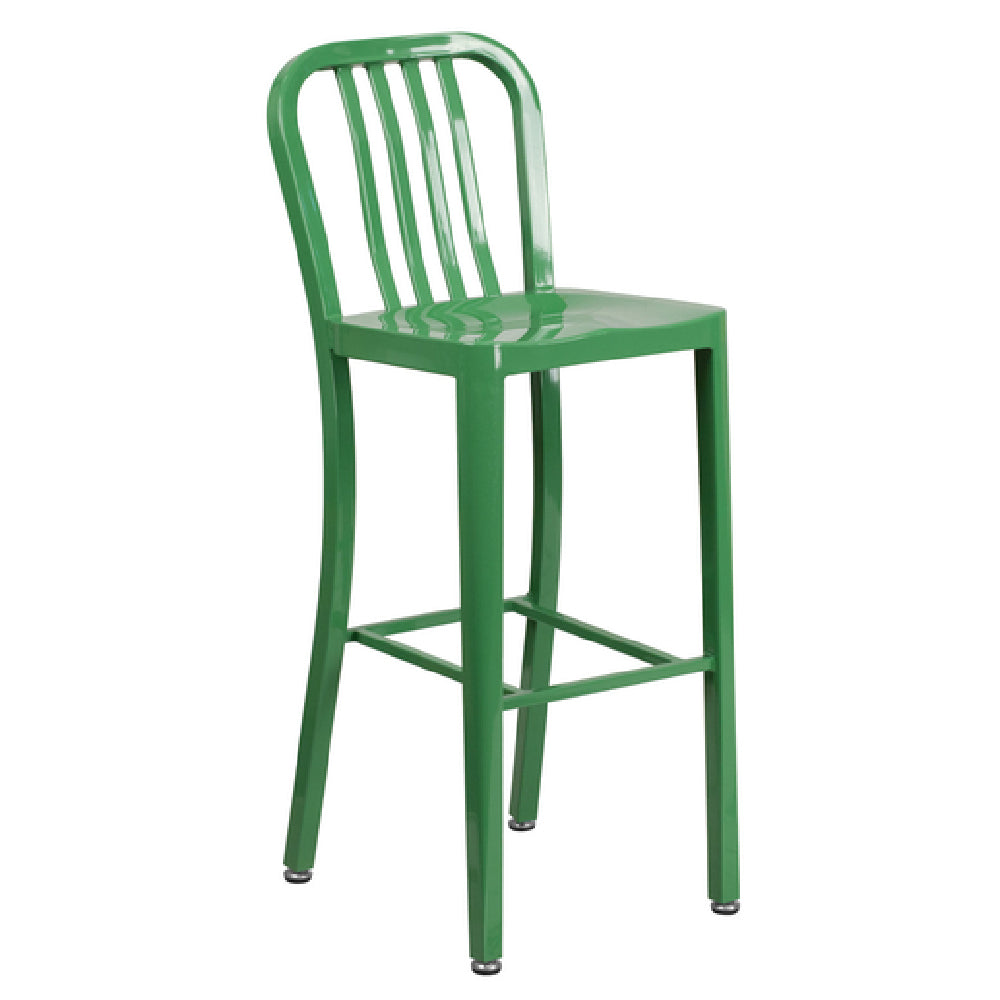 Flash Furniture CH-61200-30-GN-GG Bar Stool 500 Lb. Weight Capacity Vertical Slat Back